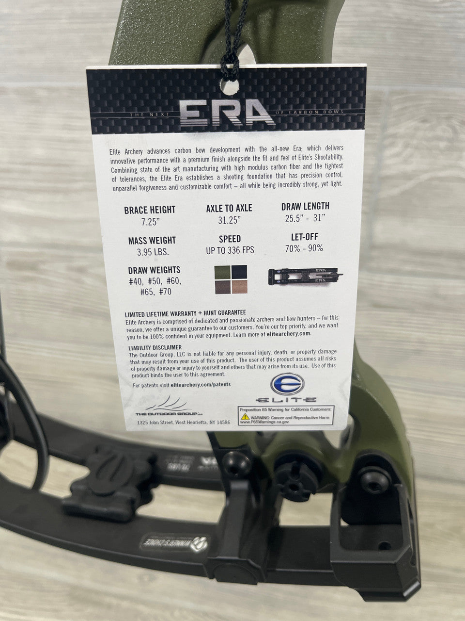 Elite Era Carbon Right Handed Outdoor Green 70#