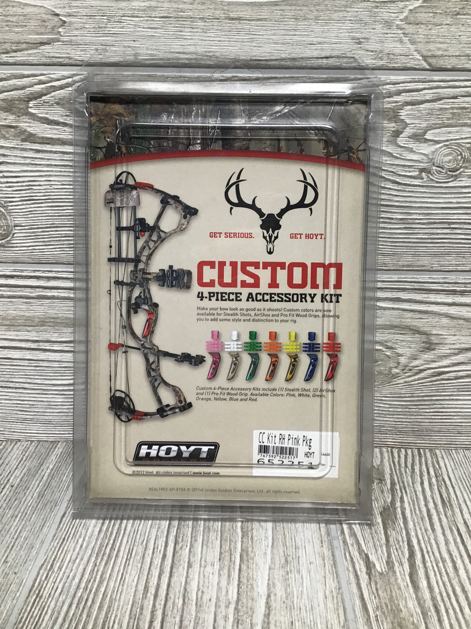 Hoyt Custom Left Hand 4 Piece Kit Pink Grip, Limb Dampener, And Stealth Shot