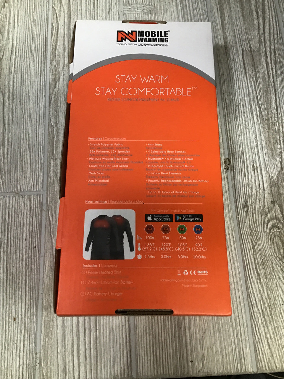 Mobile Warming Primer Men's Heated Shirt 7.4V Large