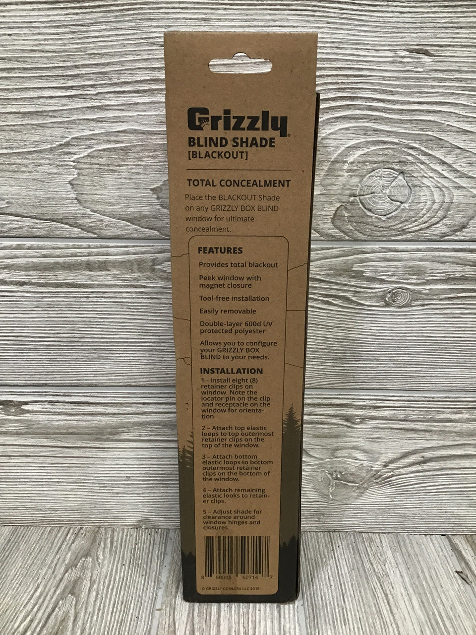 Grizzly Blind Shade (Blackout)