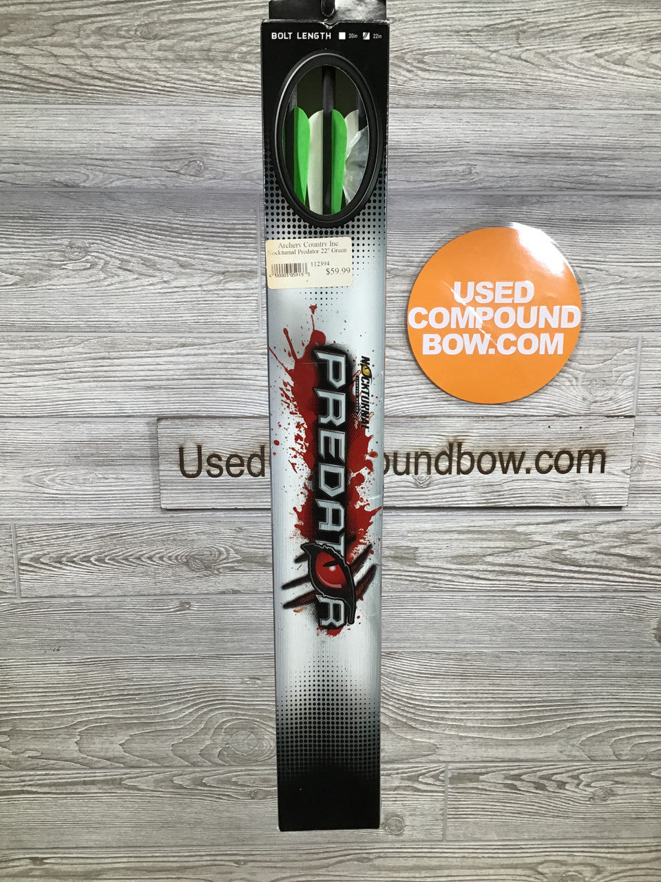 Nockturnal Predator Bolts 22" Green 3 Pack
