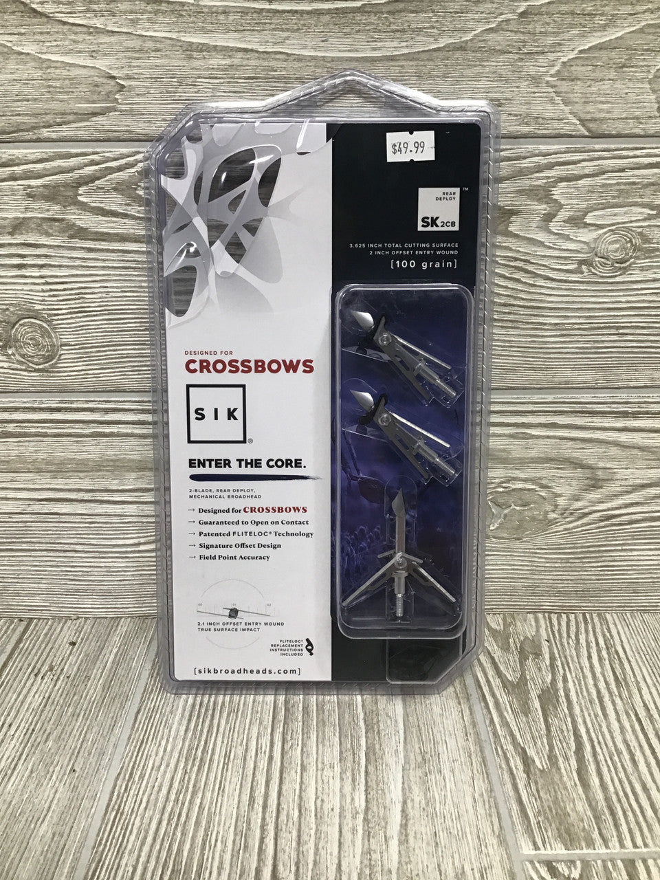 Sik SK2 2" 100 Grain Crossbow Expandable Broadhead 3 Pack