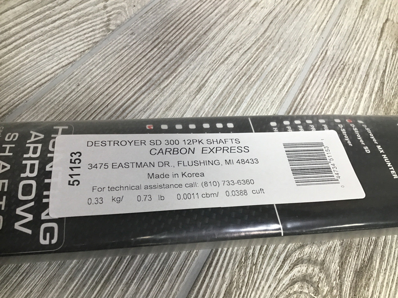 Carbon Express D-Stroyer SD 300 DOZ SHAFTS W/Inserts