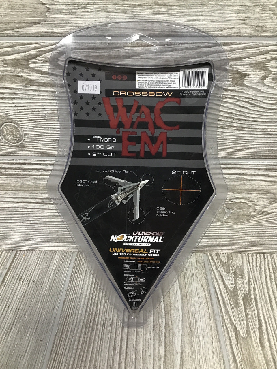Wac'Em Steel Hybrid 4 Blade Croosbow Broadheads 3 Pack
