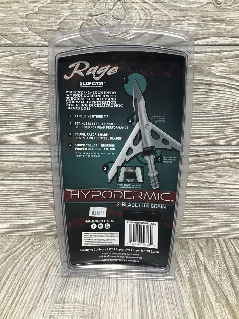Rage Hypodermic 100 Grain 2"