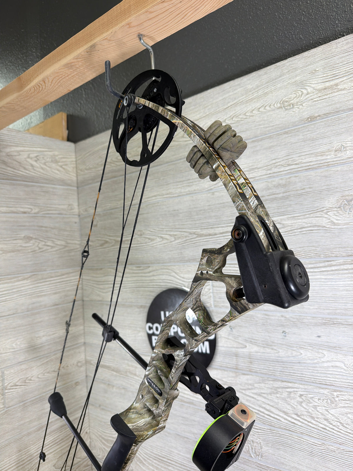 Used Mission Hype DTX Left Hand Camo Bow W/ sight