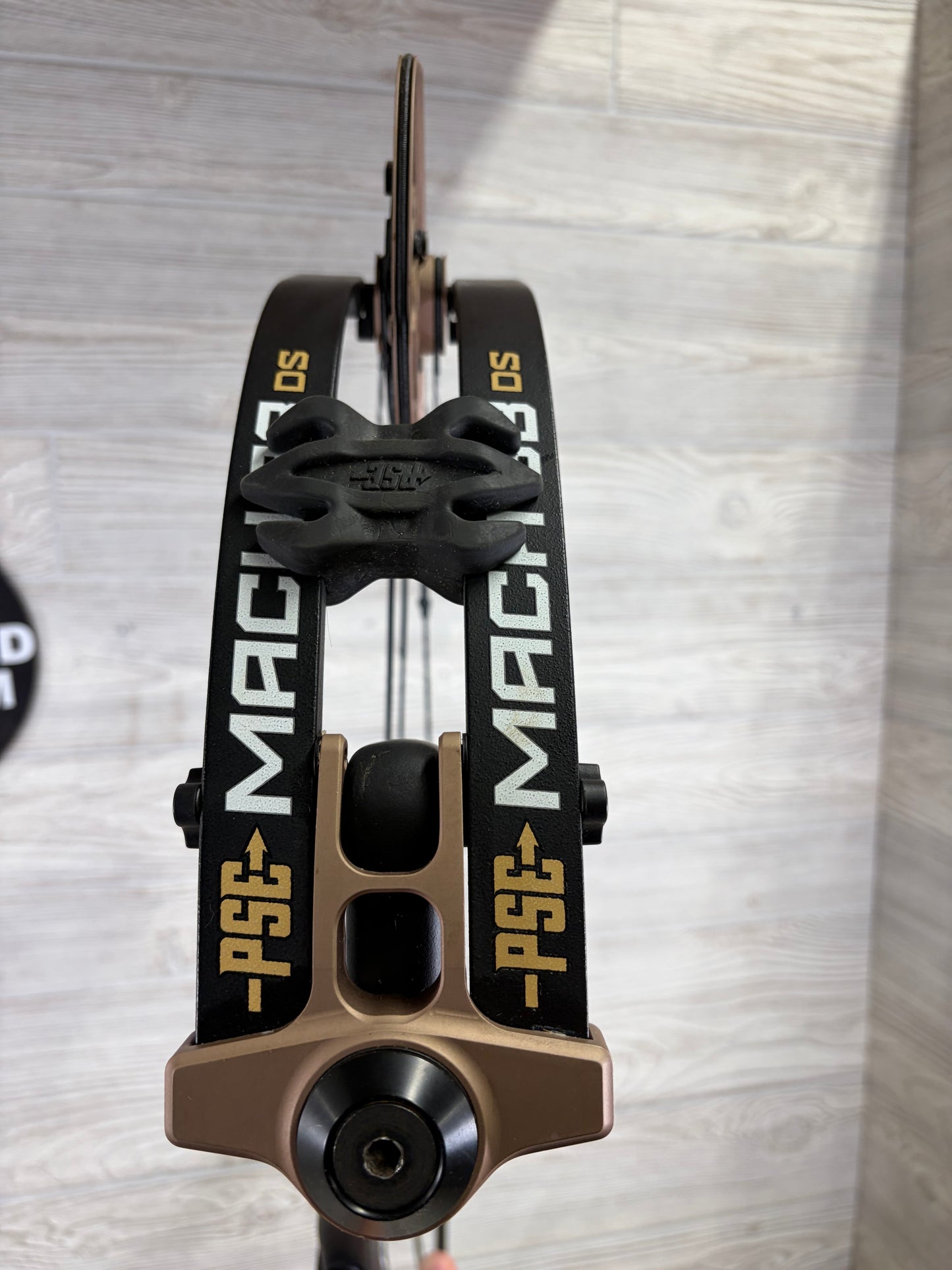 Used PSE Mach 33 DS 25.5-31" 70-80lb Right Hand Black/Bronze with Gas System X Strings