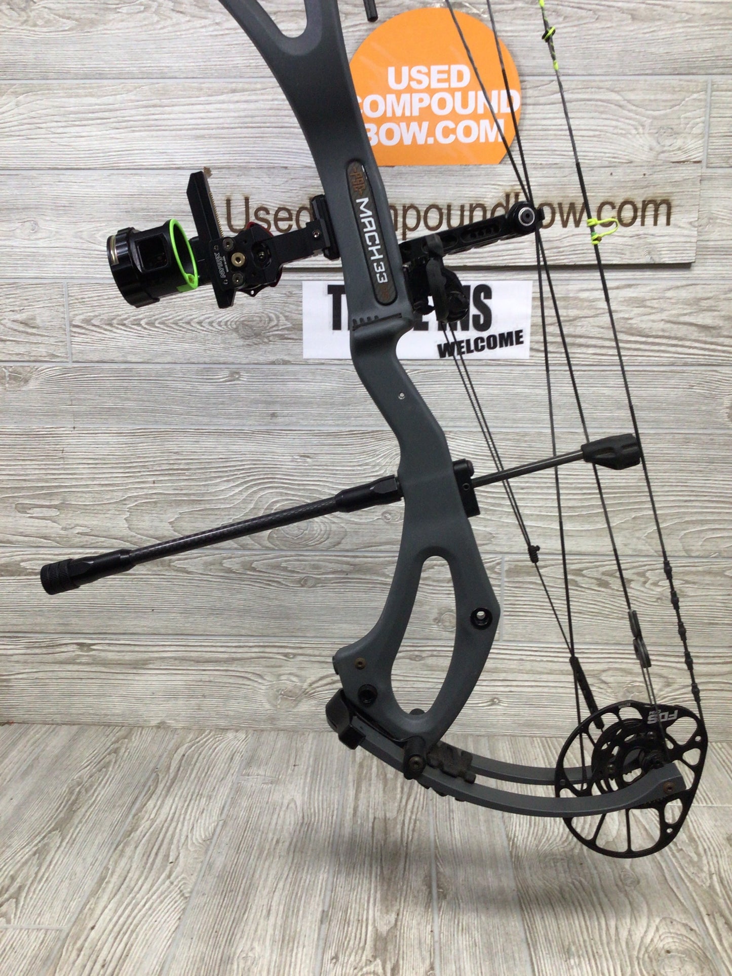 Used PSE Mach 33 DS - FDS Cam 25.5-31" 70-80lbs RH Charcoal LOADED PACKAGE