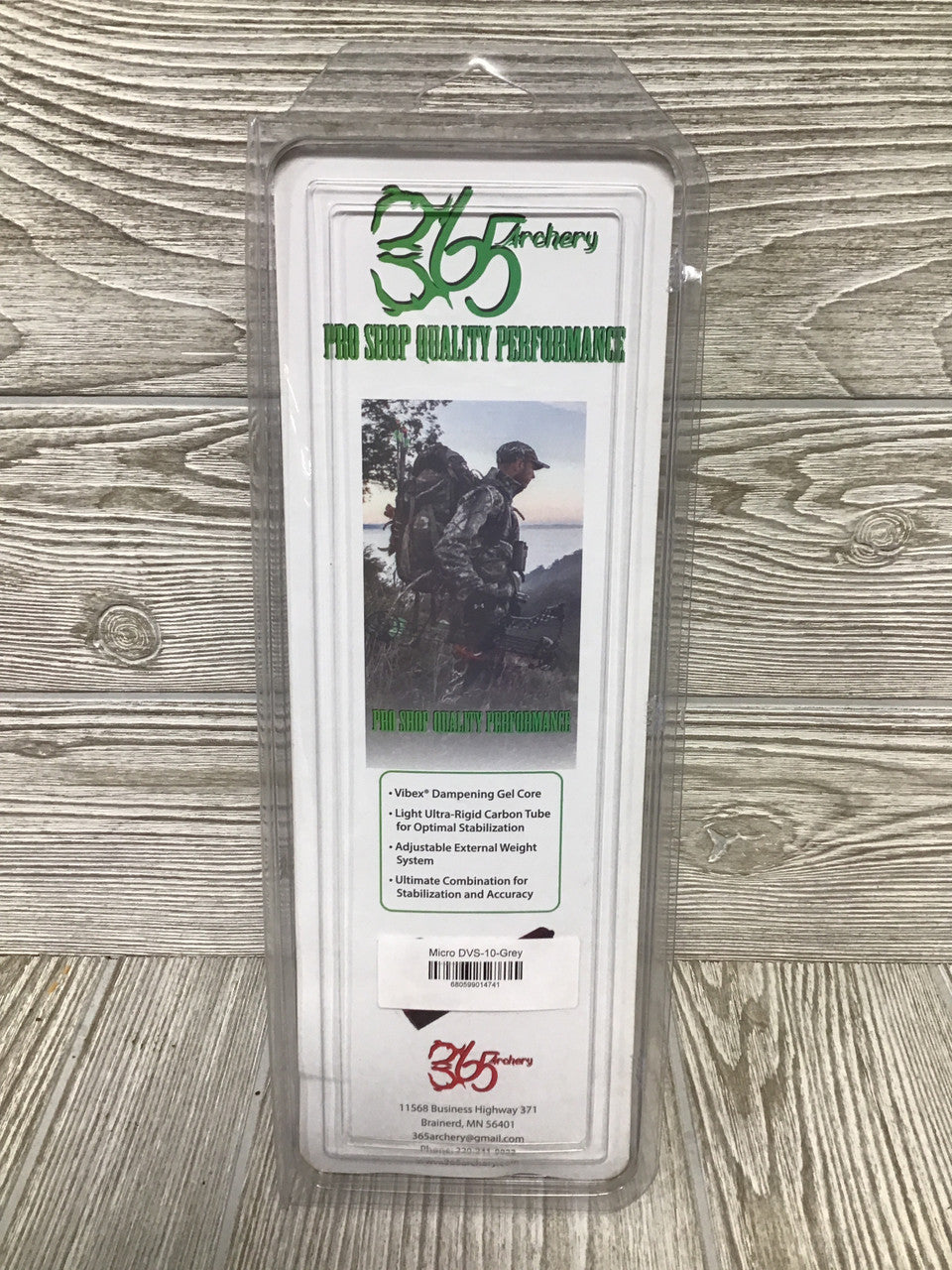 365 Archery Micro DVS Stabilizer 10" Grey