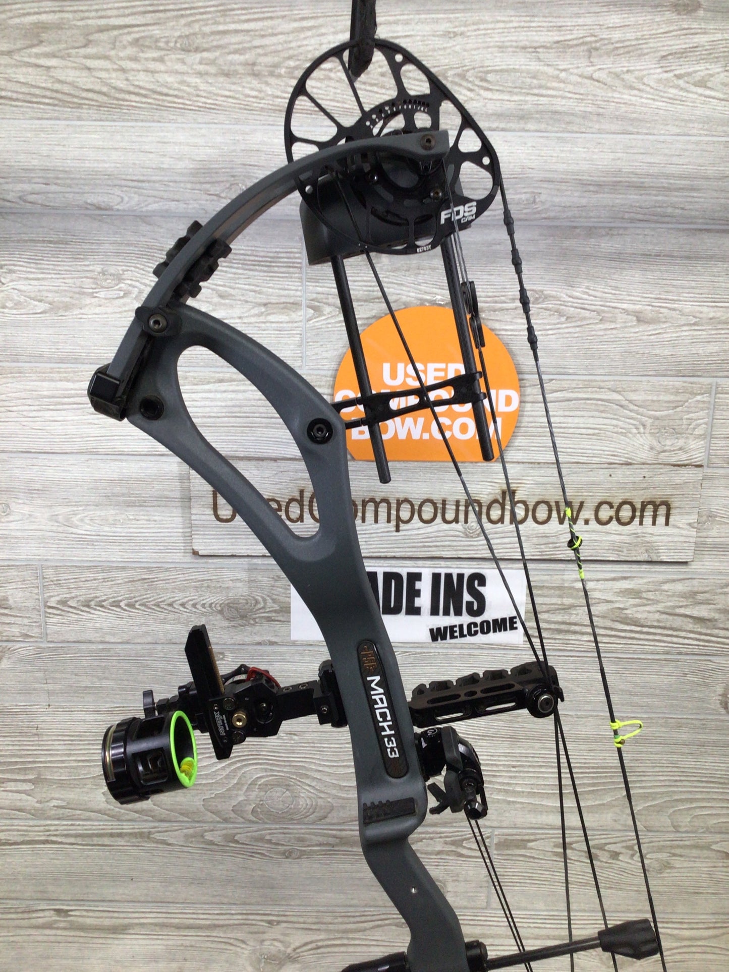 Used PSE Mach 33 DS - FDS Cam 25.5-31" 70-80lbs RH Charcoal LOADED PACKAGE