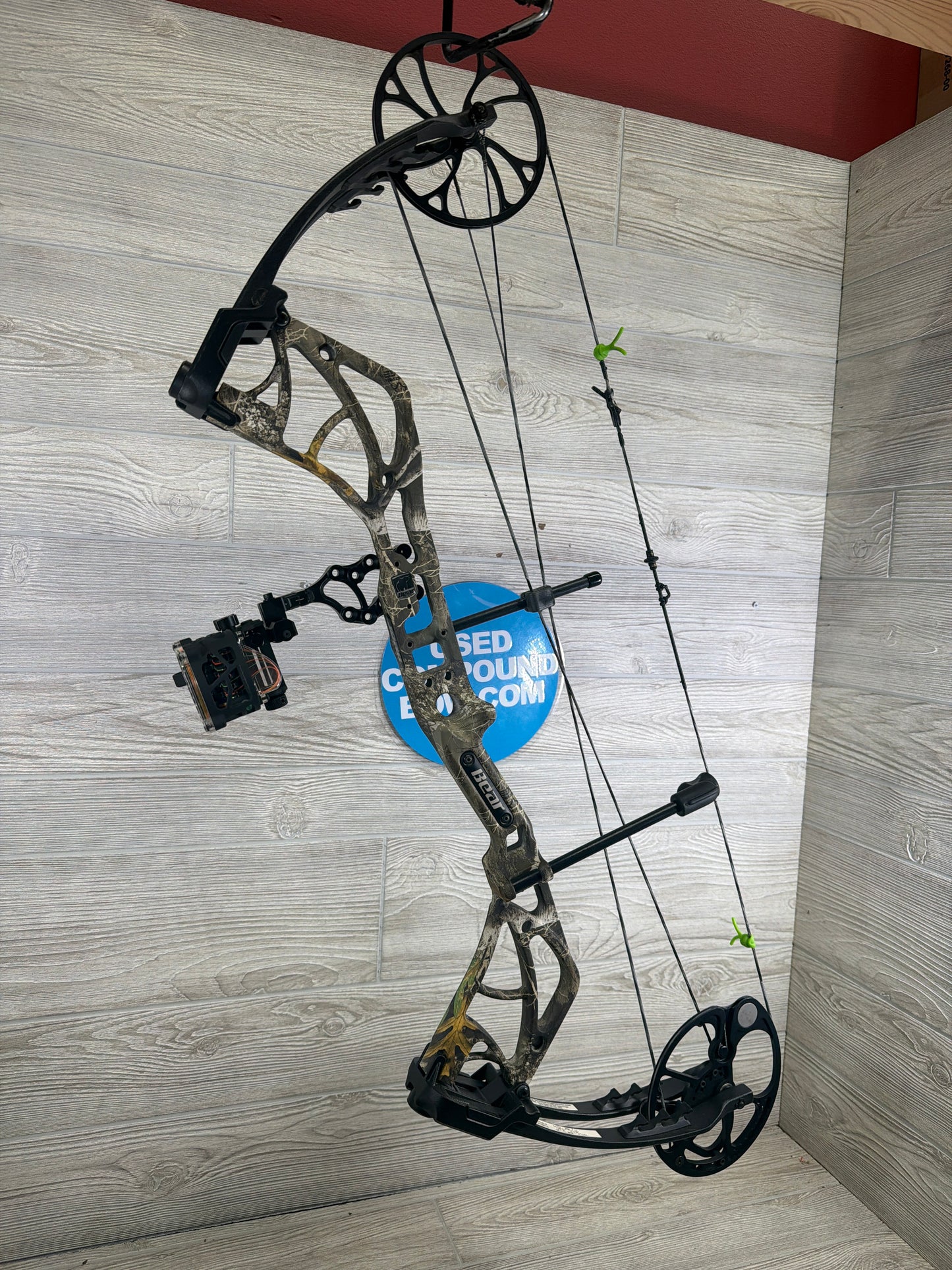 Used Bear Species LD 29.5" 70lb Right Hand Camo Bow w/ Trophy Ridge Sight