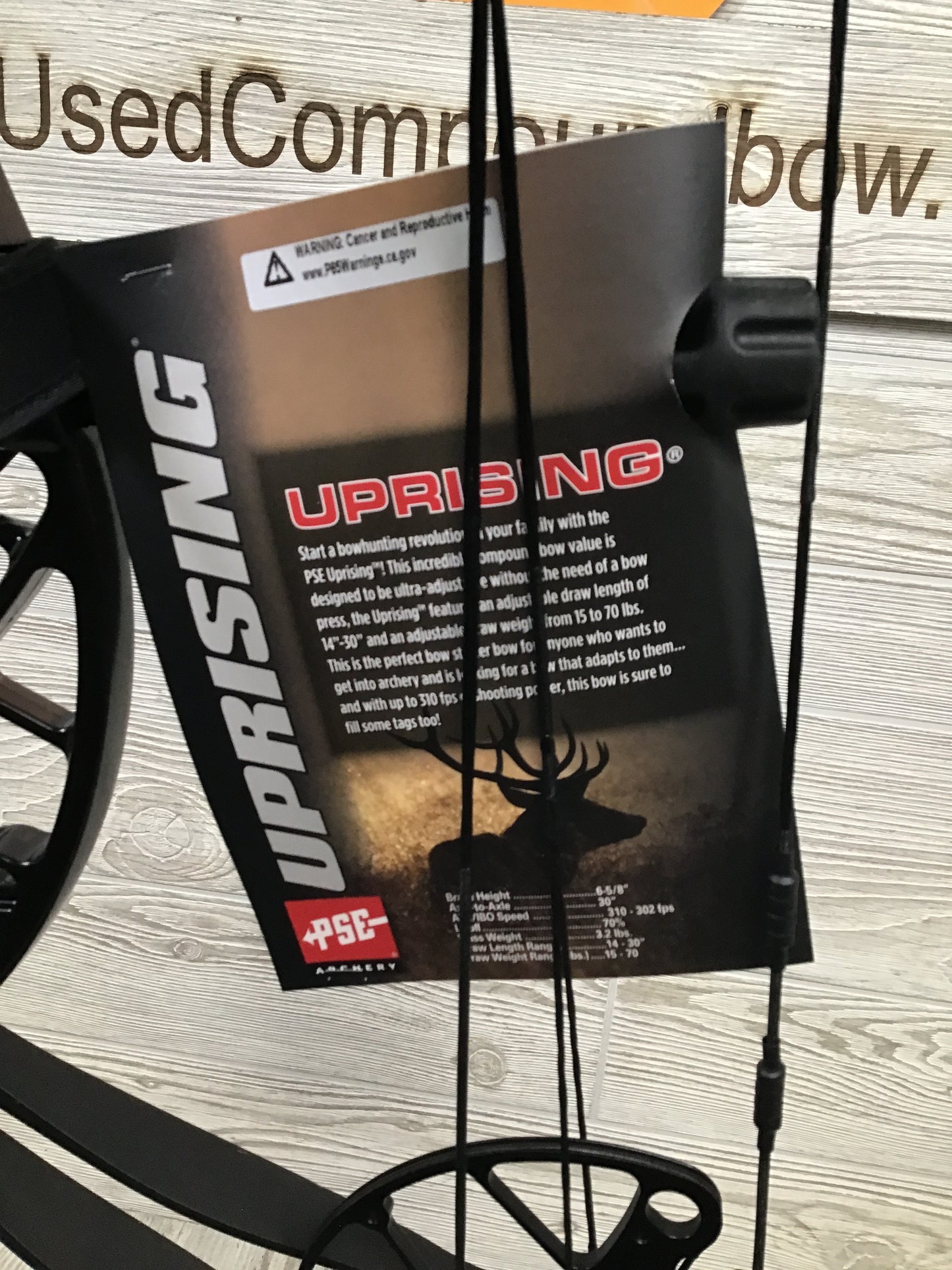 NEW IN BOX W/WARRANTY PSE UPRISING LEFT HANDED PACKAGE BLACK