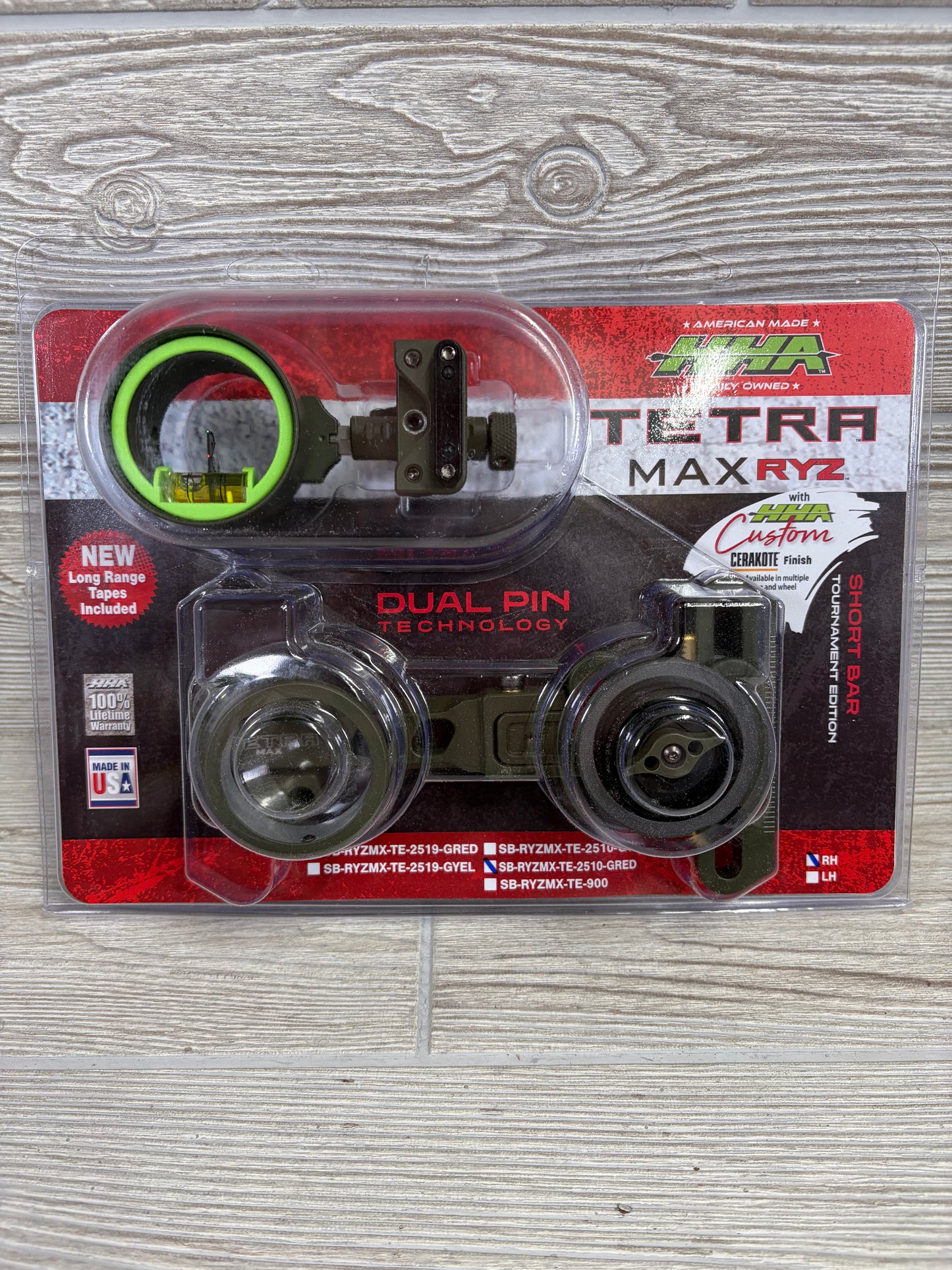 HHA Tetra Max RYZ 2 Pin Right Handed Dovetail Moss Color