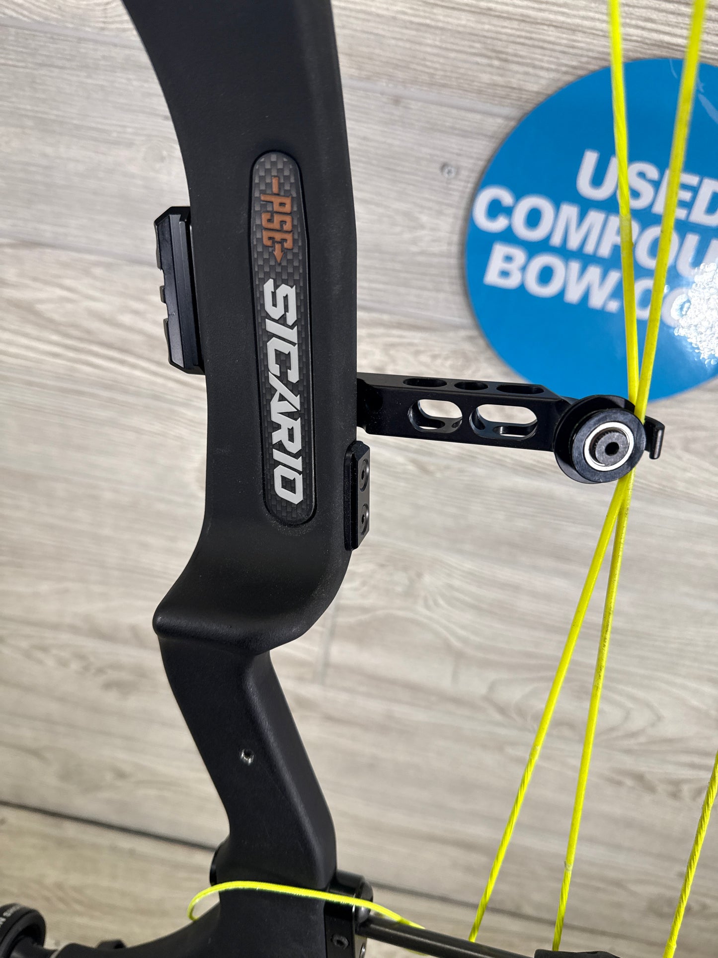 Used PSE Sicario FDS Black Right Handed with custom strings 70#