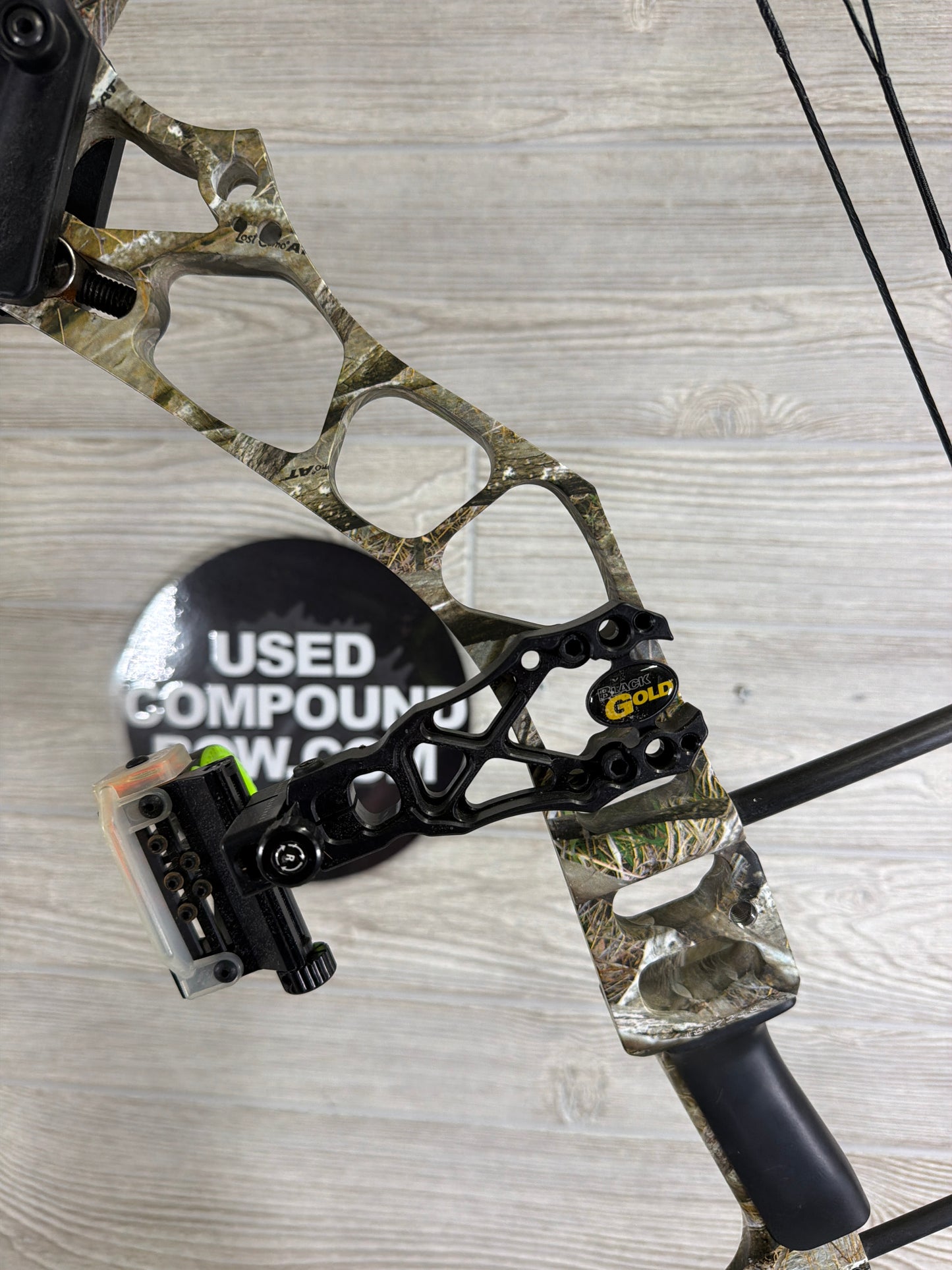 Used Mission Hype DTX Left Hand Camo Bow W/ sight
