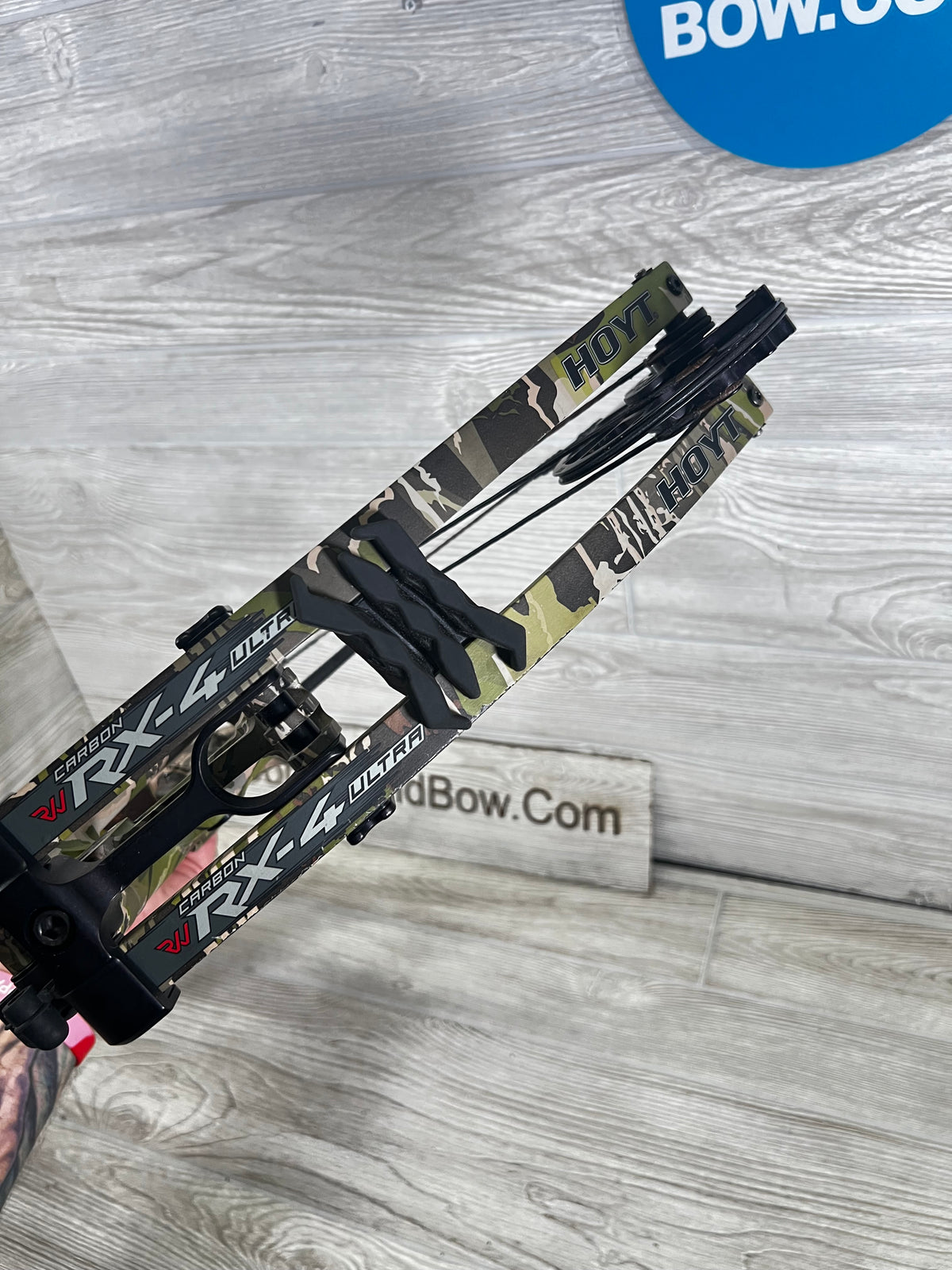 Used Hoyt Carbon RX-4 Ultra 30-32'' 55-65lbs LH Under Armor Forest Camo Bow PKG