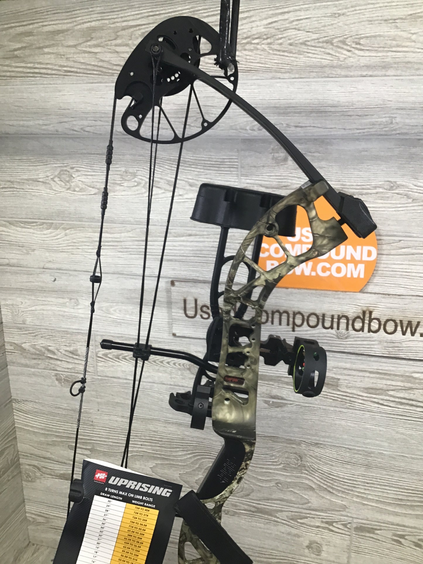 NEW IN BOX W/WARRANTY PSE UPRISING LEFT HANDED PACKAGE MOSSY OAK