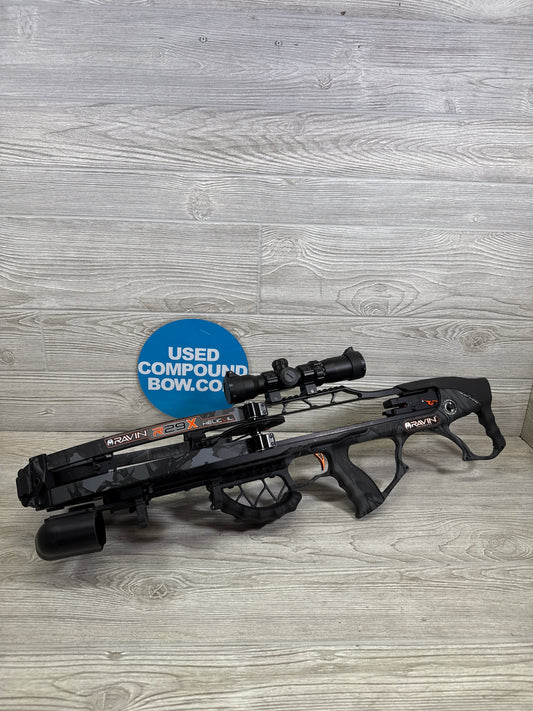 Used Ravin R29X Predator Dusk Camo Crossbow pkg