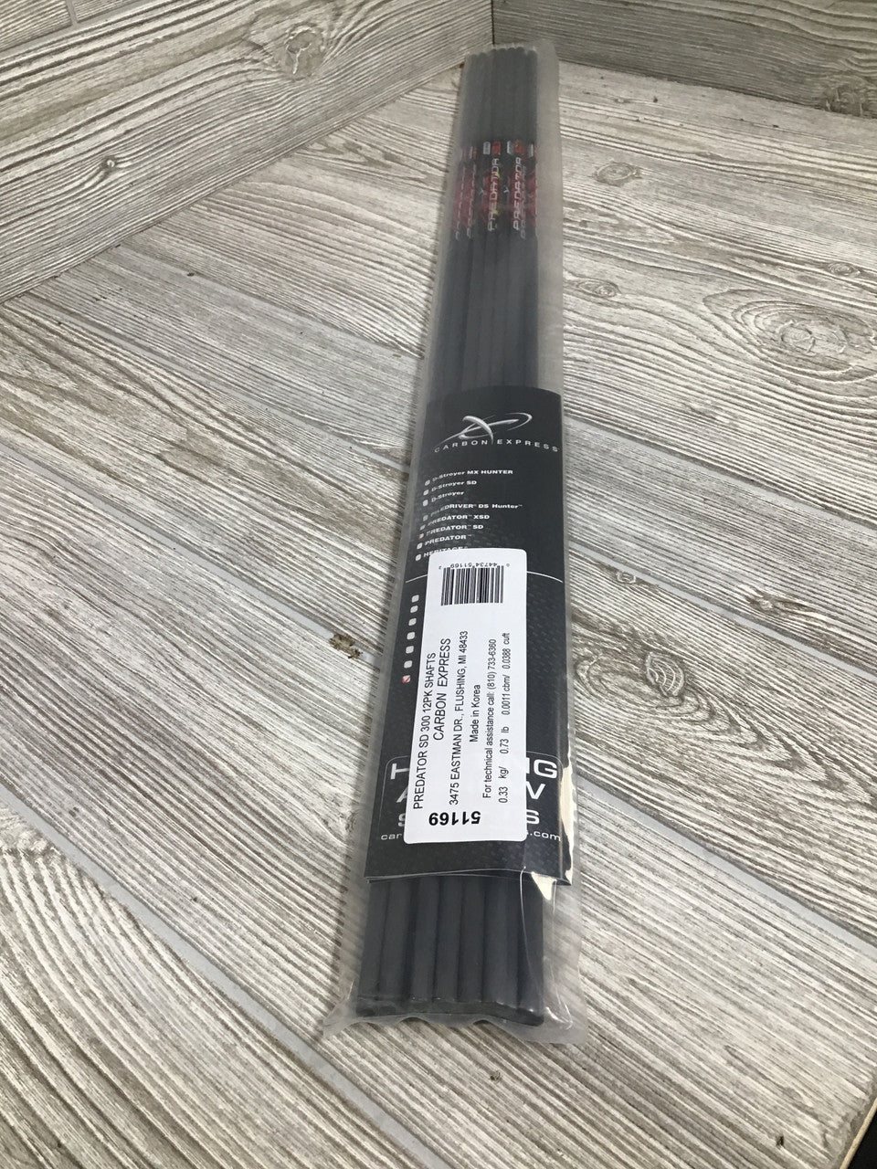 Carbon Express Predator SD 300 DOZ SHAFTS W/Inserts