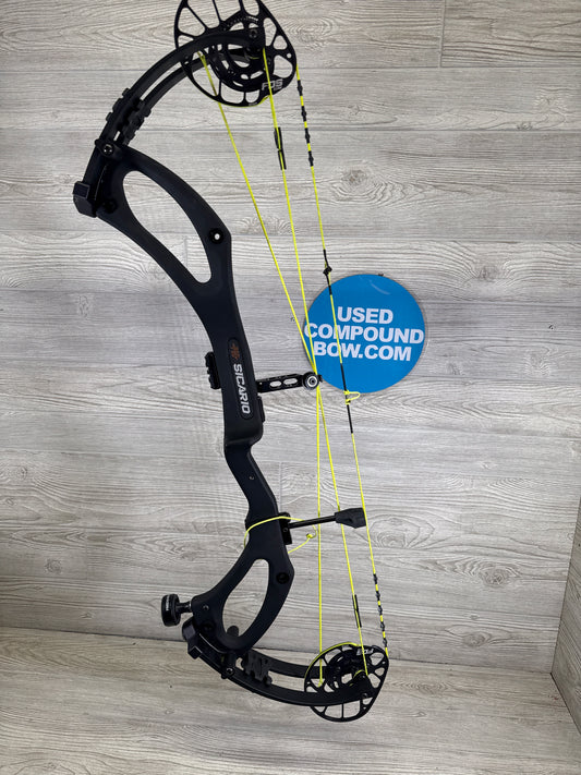 Used PSE Sicario FDS Black Right Handed with custom strings 70#