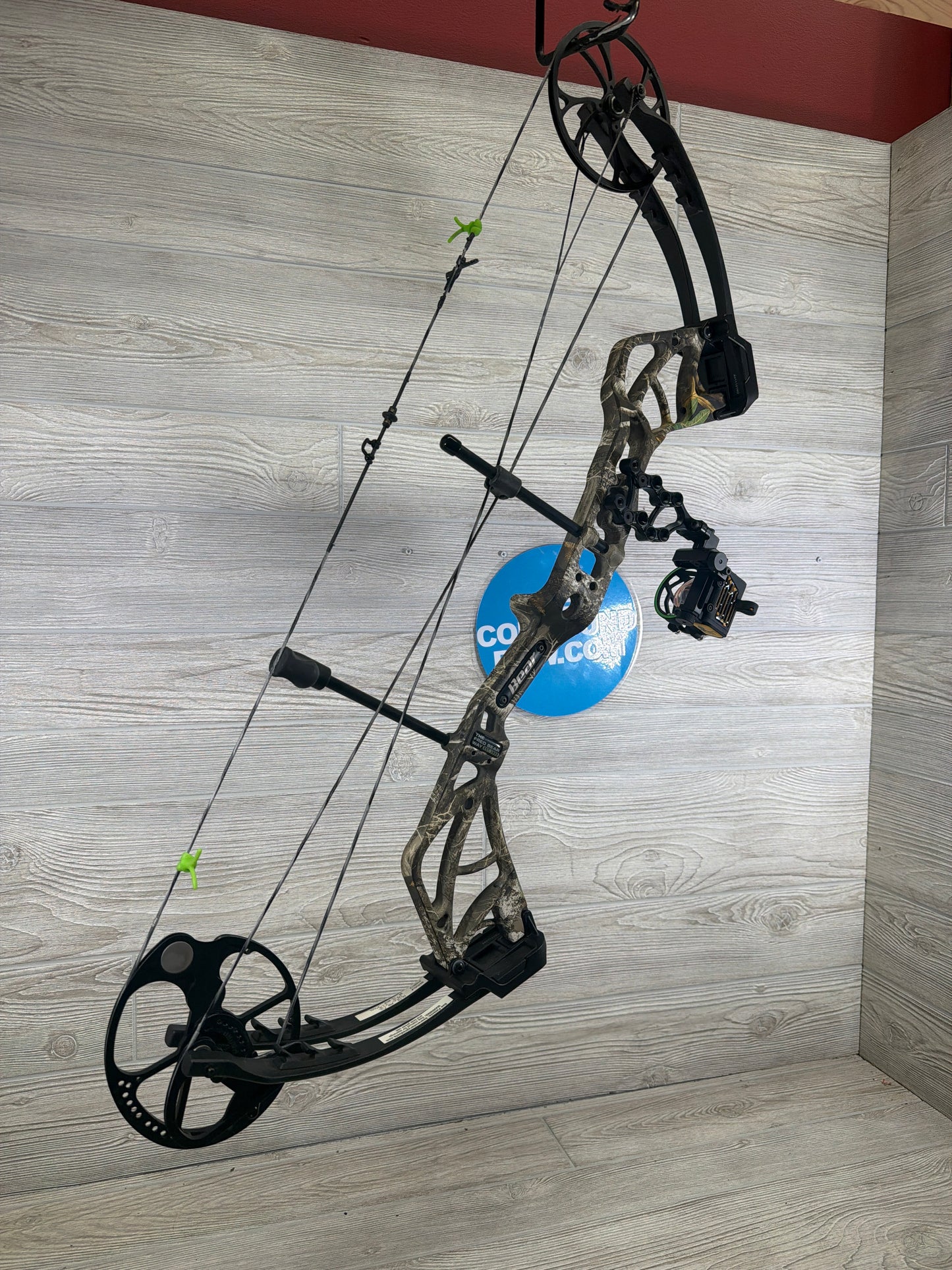 Used Bear Species LD 29.5" 70lb Right Hand Camo Bow w/ Trophy Ridge Sight