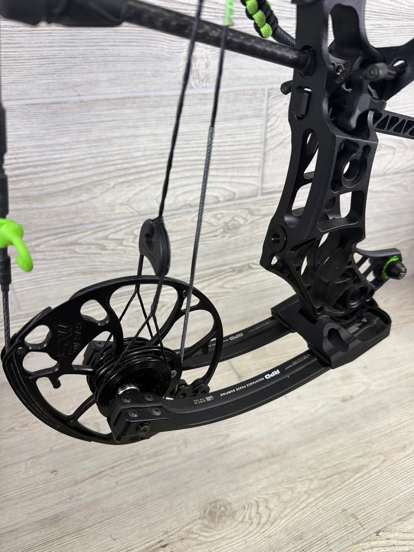 Used Mathews Phase 4-29 Right Hand Black Bow Package W/ Custom Dialed Pruf