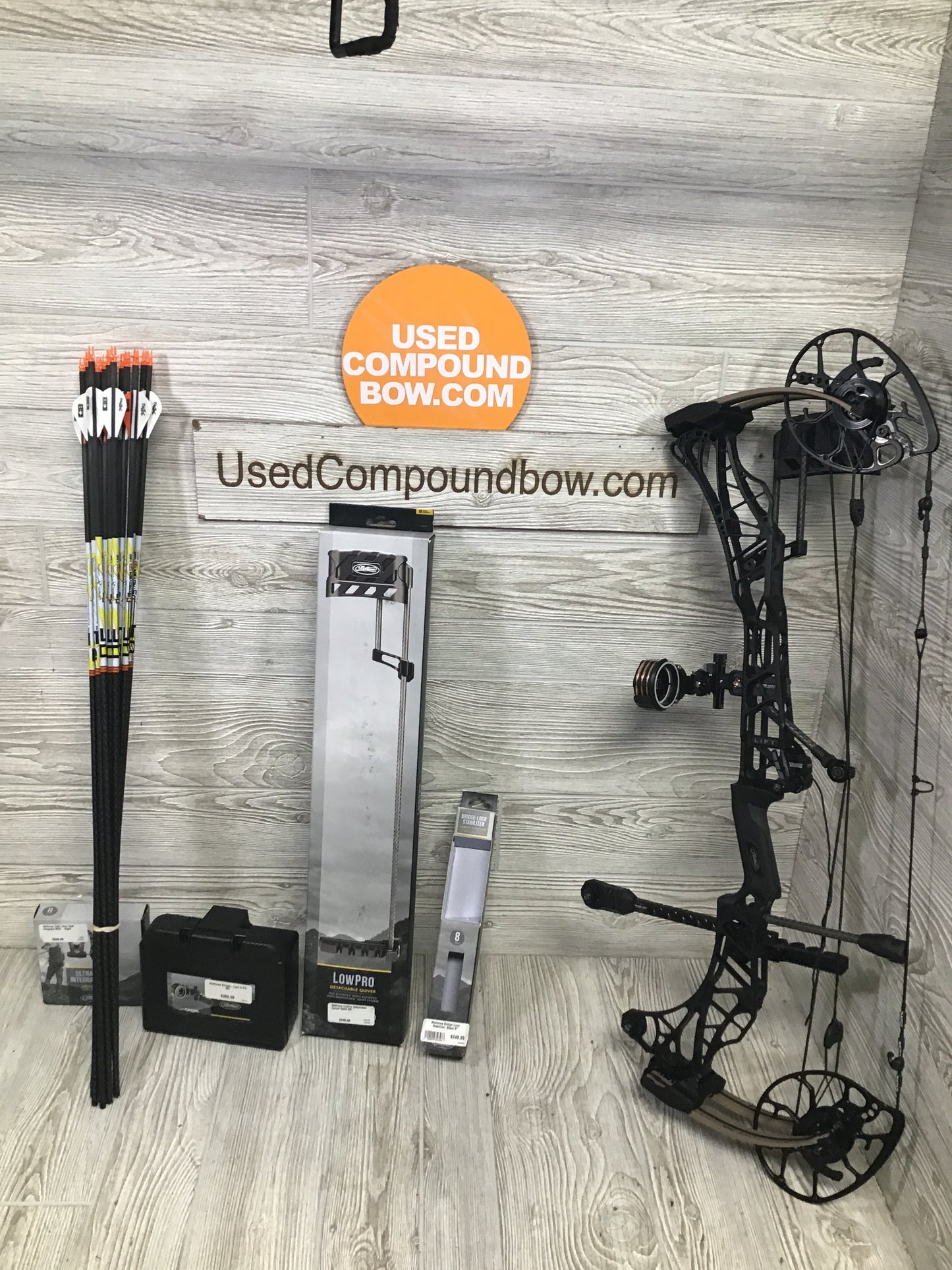 Used Mathews Lift X 29.5 Right Hand Black riser/ Earth Limbs 27/65 LOADED WITH NEW ACCESSORIES