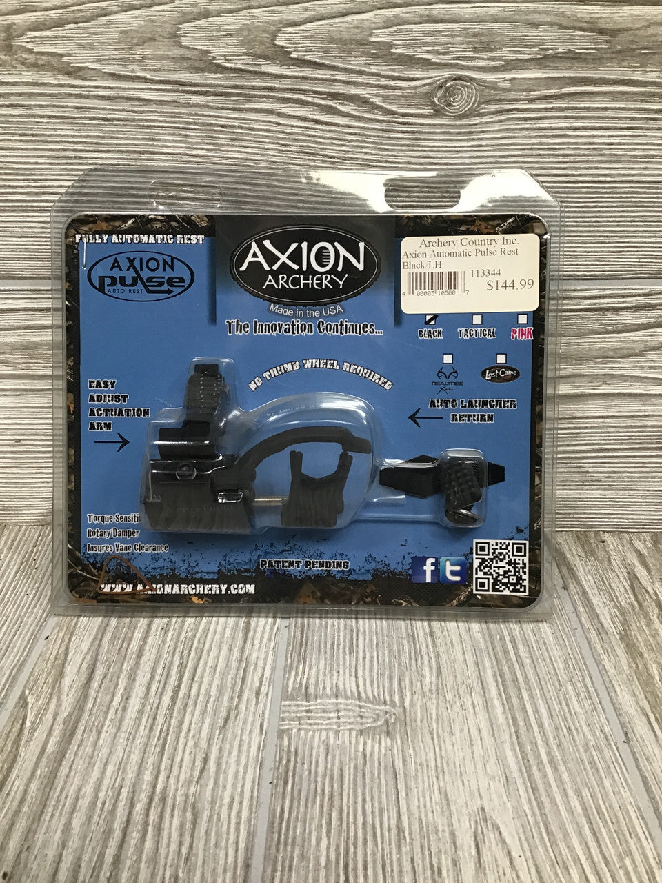 Axion Automatic Pulse Rest - Black - Left Hand - UsedCompoundBow.com