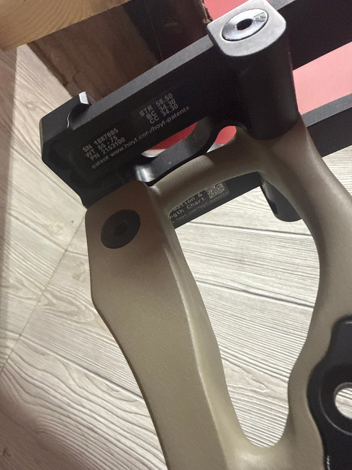 Hoyt RX-10 RH Sanstorm with topo tan inlay limbs 65-75 lbs