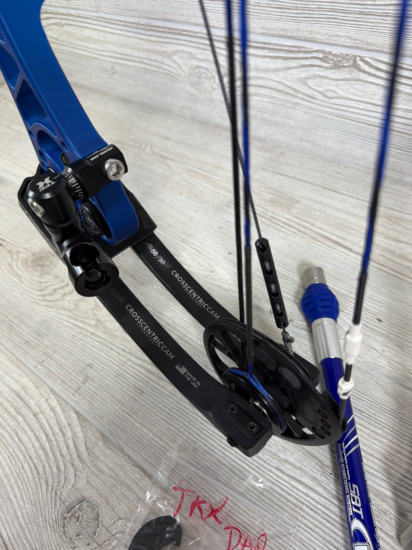 Used Mathews TRX 8 Right Handed Blue Black limbs 50# 28" Bow Package