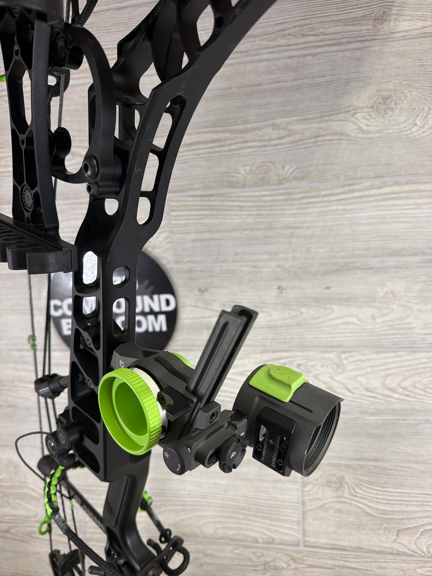 Used Mathews Phase 4-29 Right Hand Black Bow Package W/ Custom Dialed Pruf