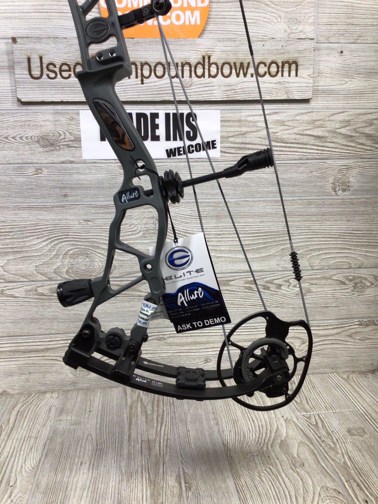 Elite Allure Right Handed Slate Gray 40-50lbs 27" Bow
