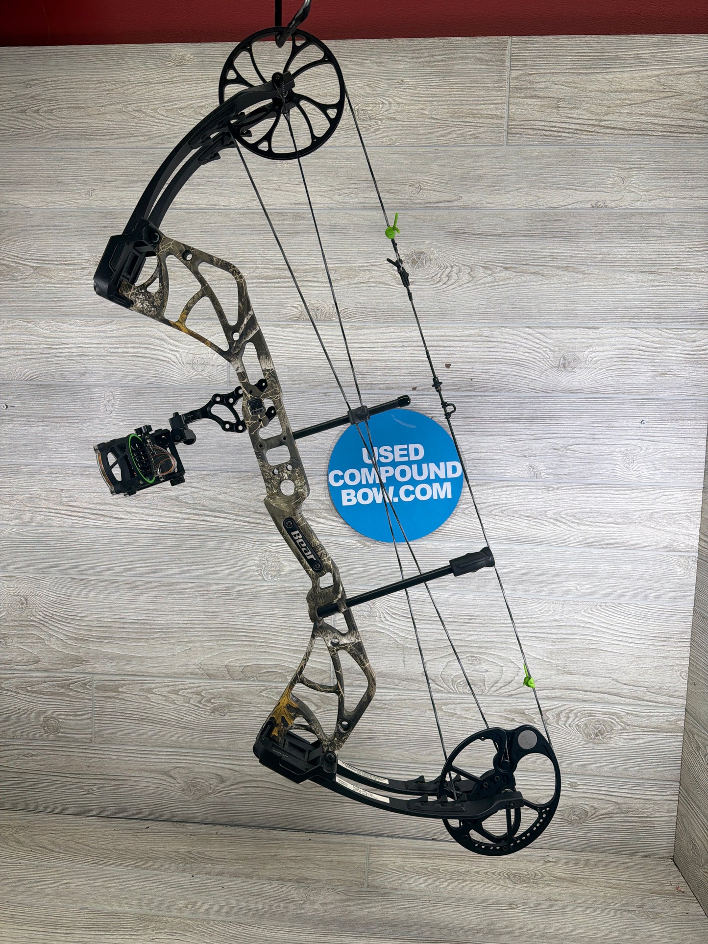 Used Bear Species LD 29.5" 70lb Right Hand Camo Bow w/ Trophy Ridge Sight