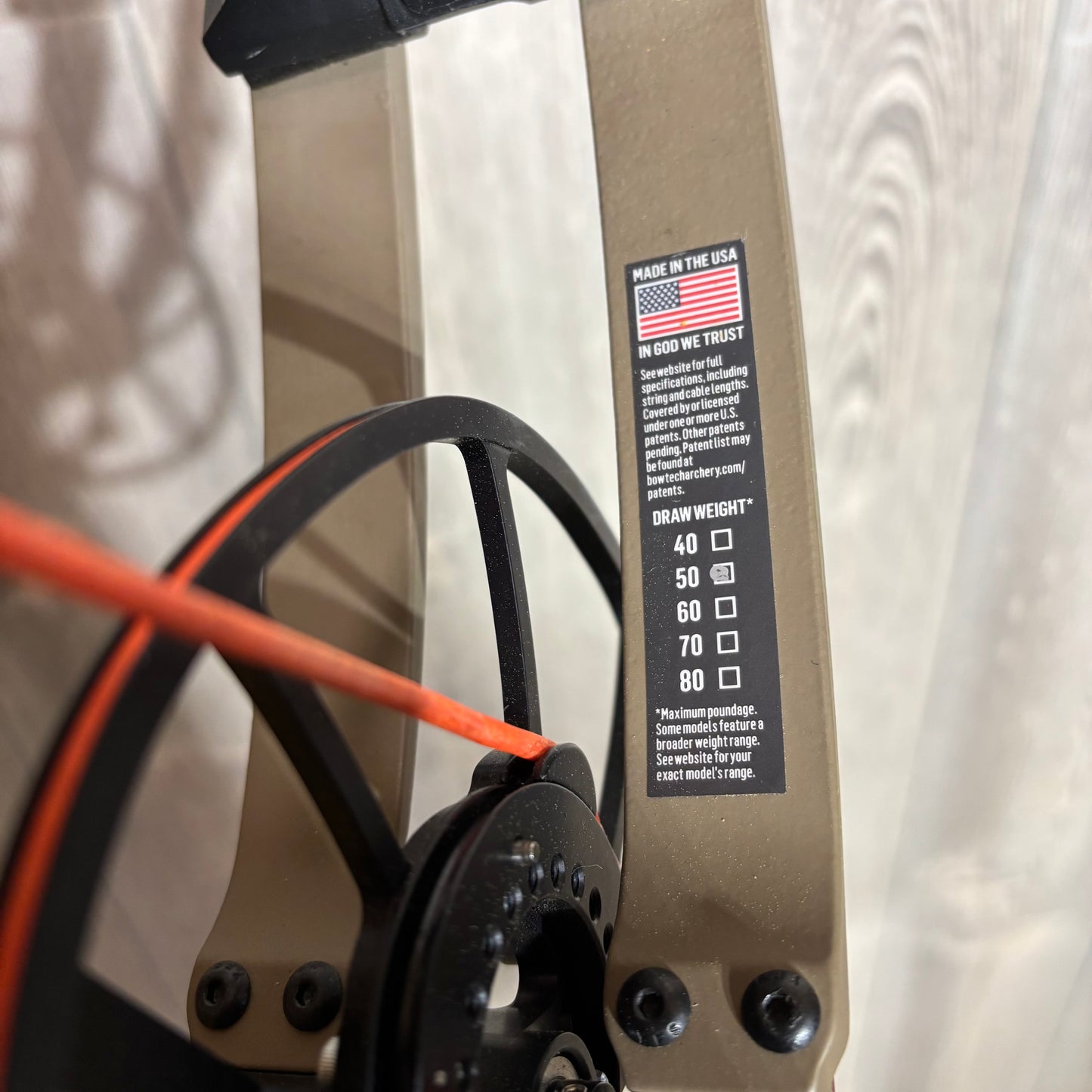 Used Bowtech SS34 RH Sandstone 50lbs