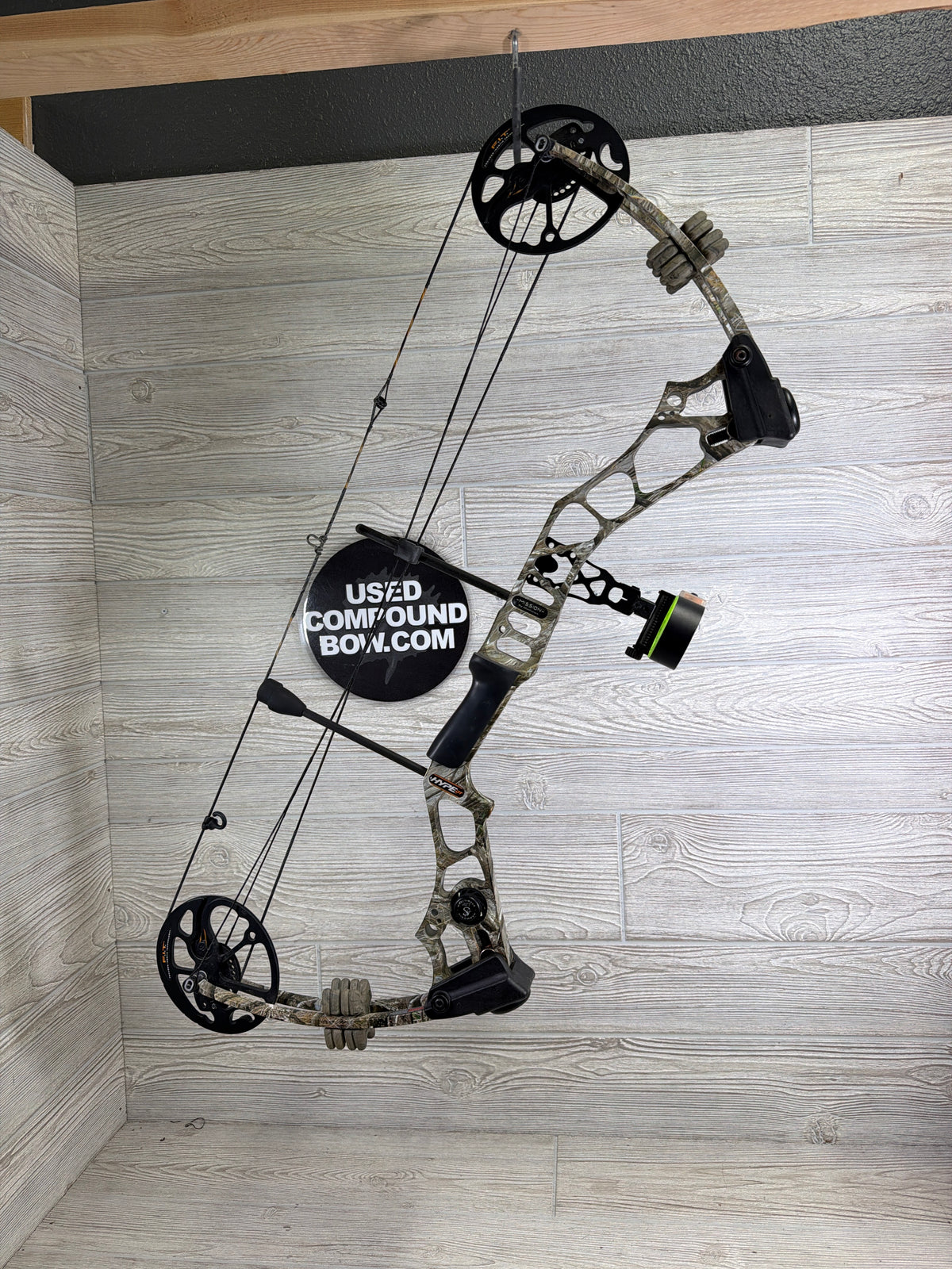 Used Mission Hype DTX Left Hand Camo Bow W/ sight