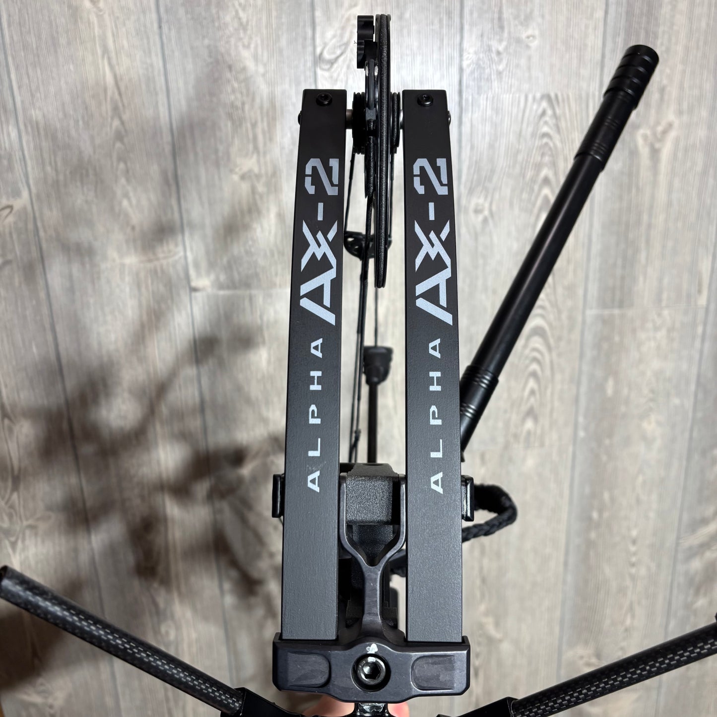 Used Hoyt Alpha AX-2 32 LH 50lb Black with Accessories + Gas String Set
