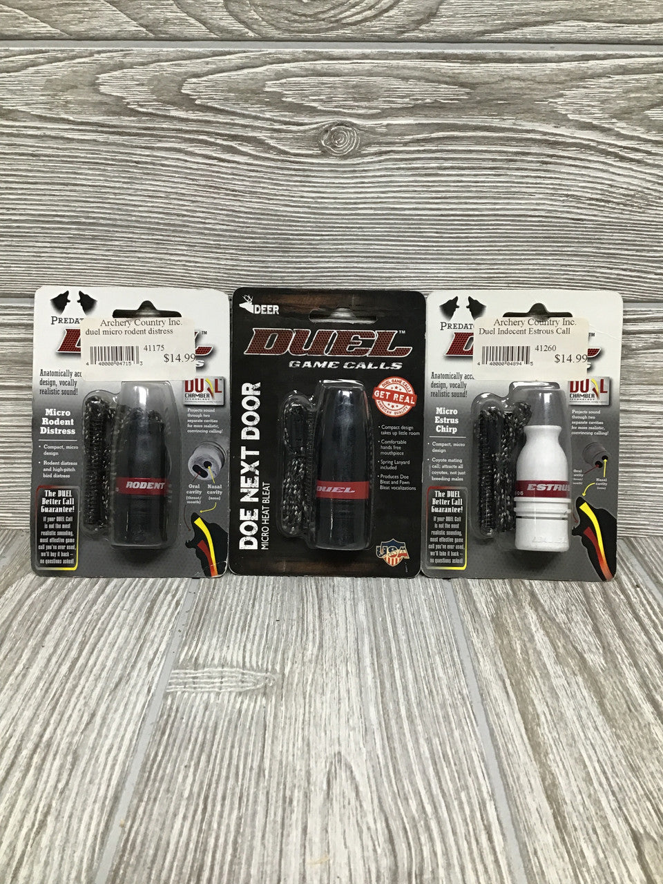 Duel Game Calls 3 Call Bundle - Micro Heat Bleat, Estrus Chirp, Rodent Distress