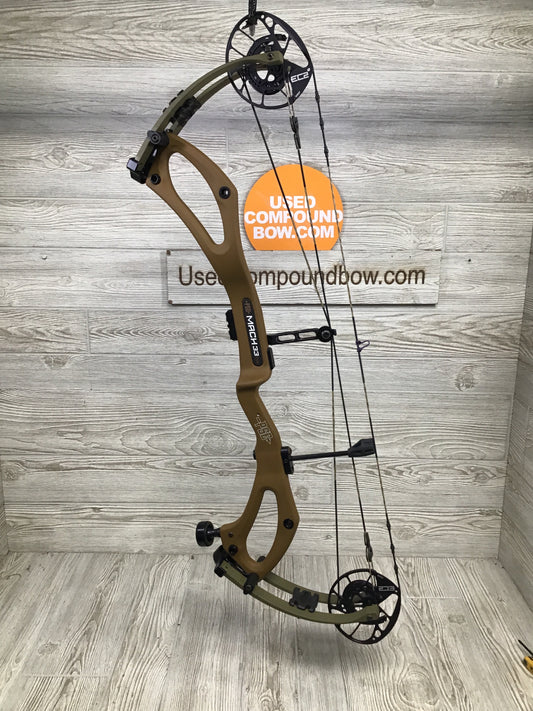 Used PSE Mach 33 DS 25.5-31" 60-70lb Right Hand Tan & Green
