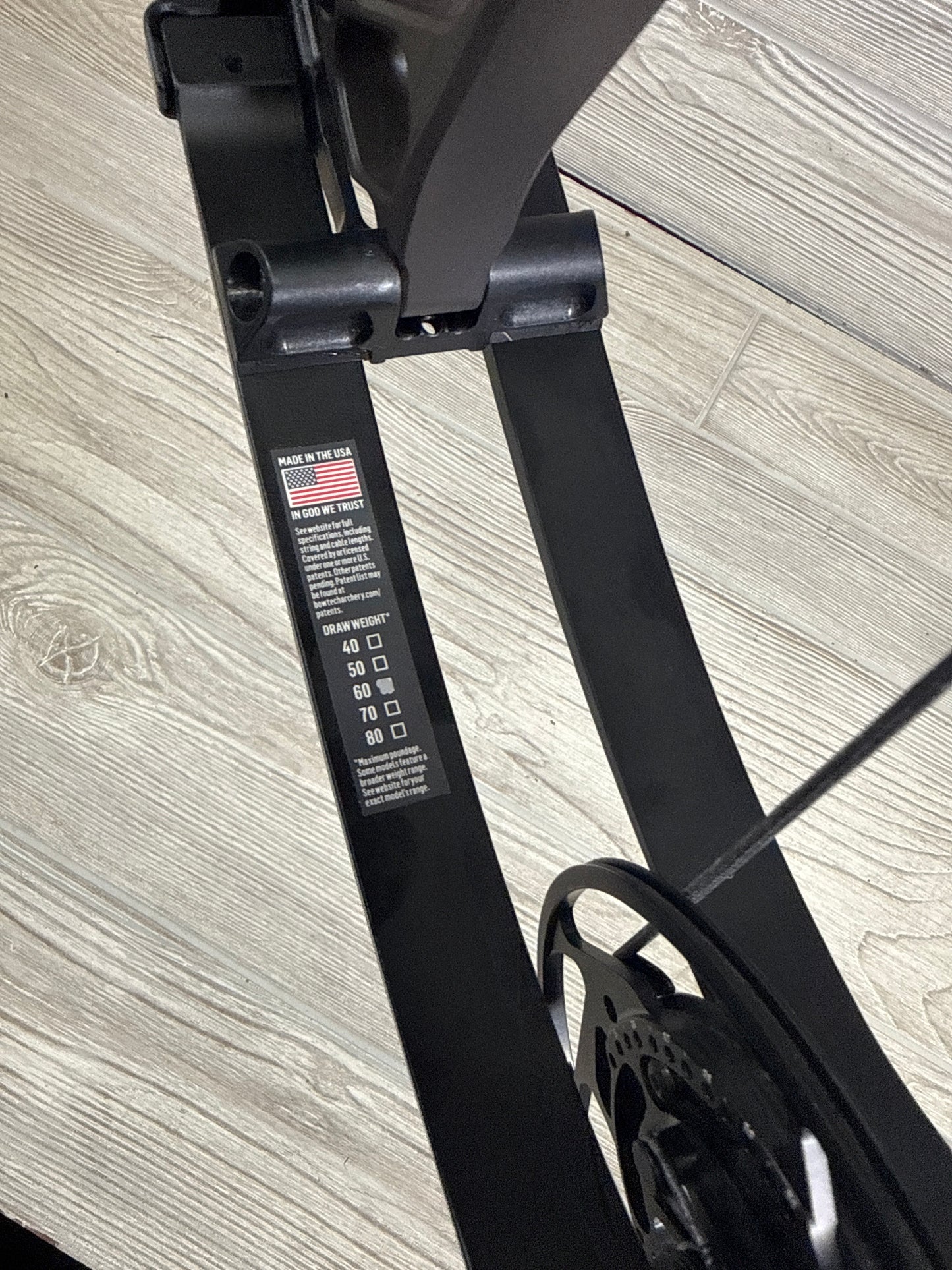 Used Bowtech Ascend RH stealth grey Package 60#