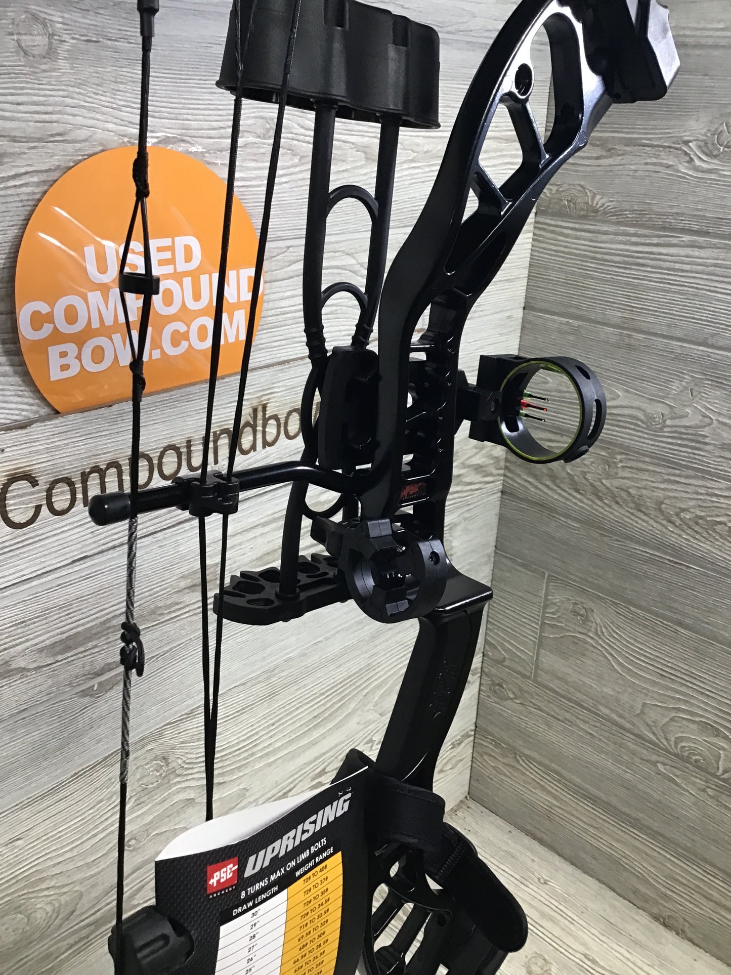 NEW IN BOX W/WARRANTY PSE UPRISING LEFT HANDED PACKAGE BLACK