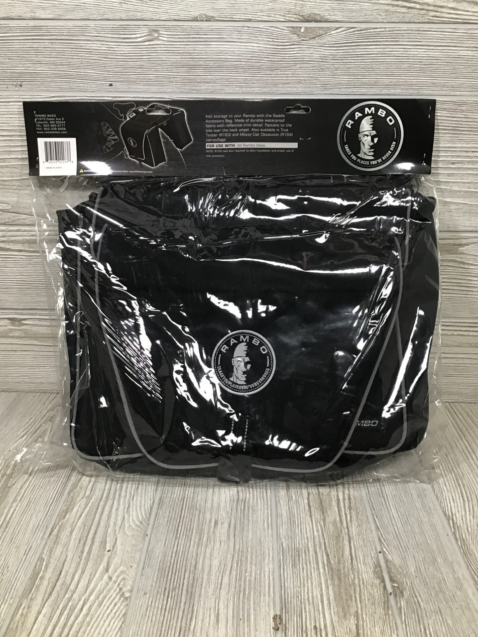 Rambo Black Double Saddle Accessory Bag R162