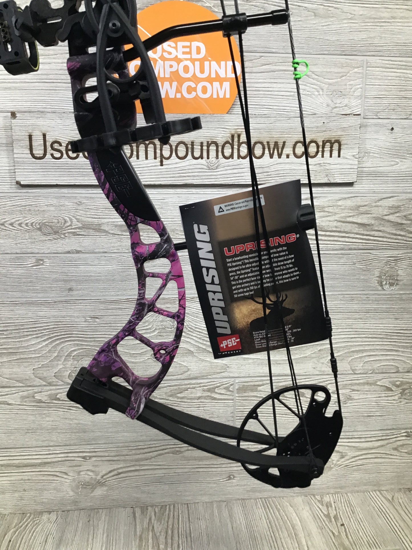 NEW IN BOX W/WARRANTY PSE UPRISING LEFT HANDED PACKAGE MUDDY GIRL CAMO