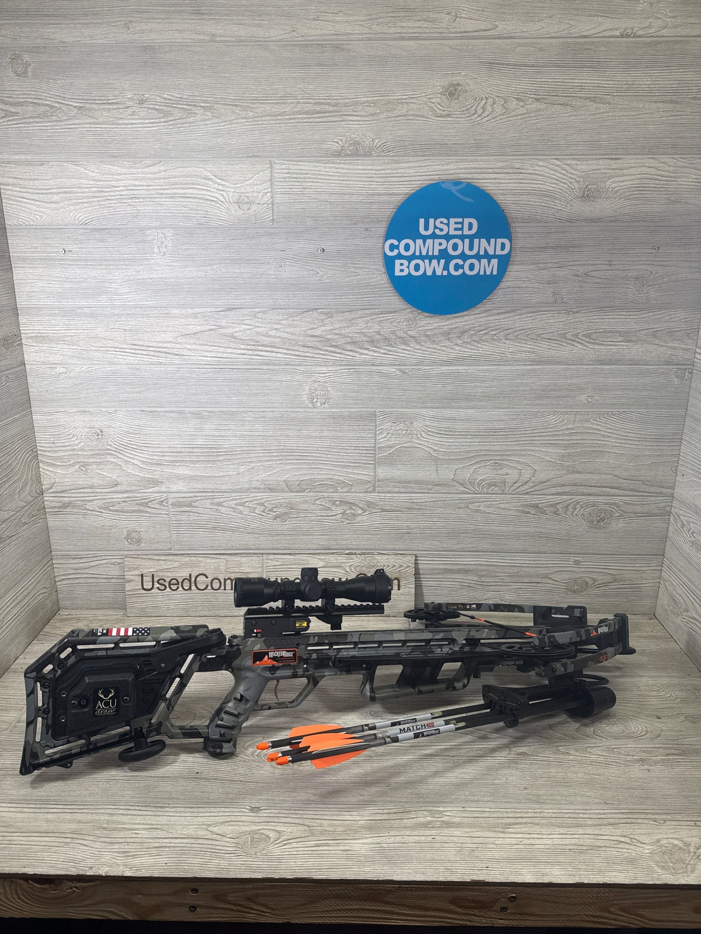 Used Wicked Ridge M-370 Predator Dust Camo Crossbow