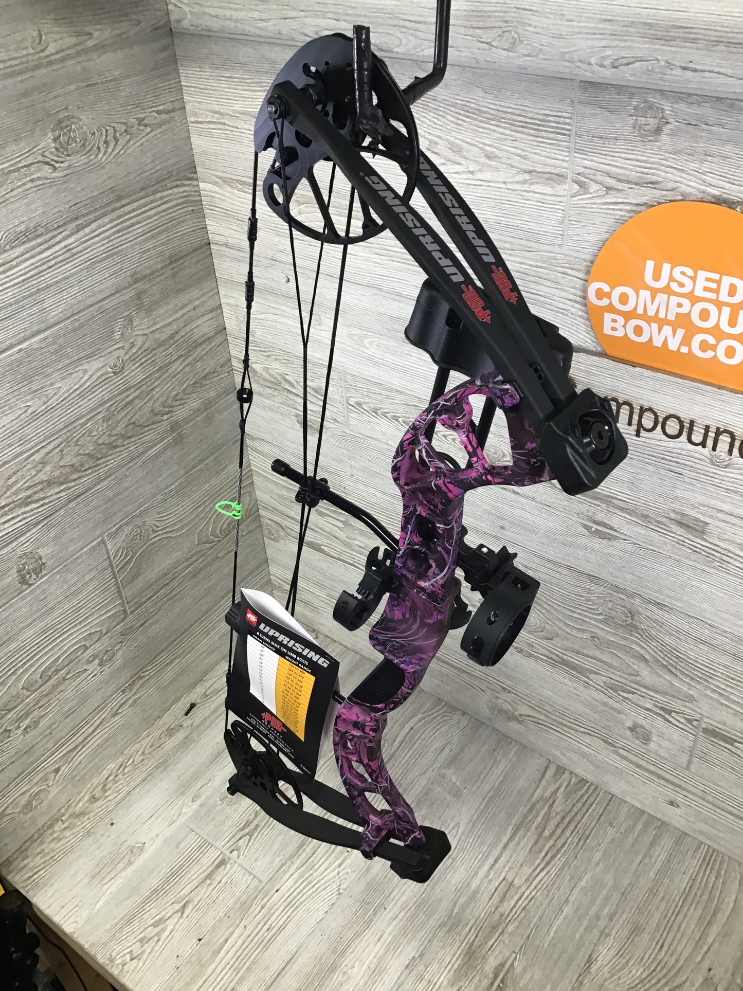 NEW IN BOX W/WARRANTY PSE UPRISING LEFT HANDED PACKAGE MUDDY GIRL CAMO