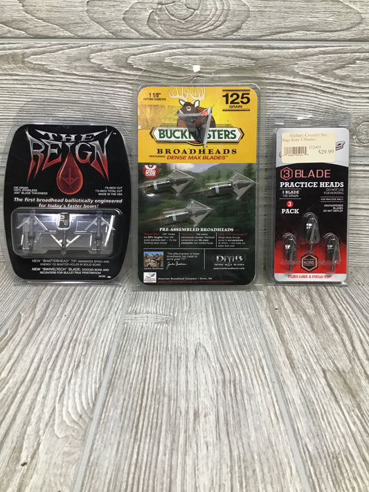 The Reign, Rage Kore, Buck Masters Broad Head Package