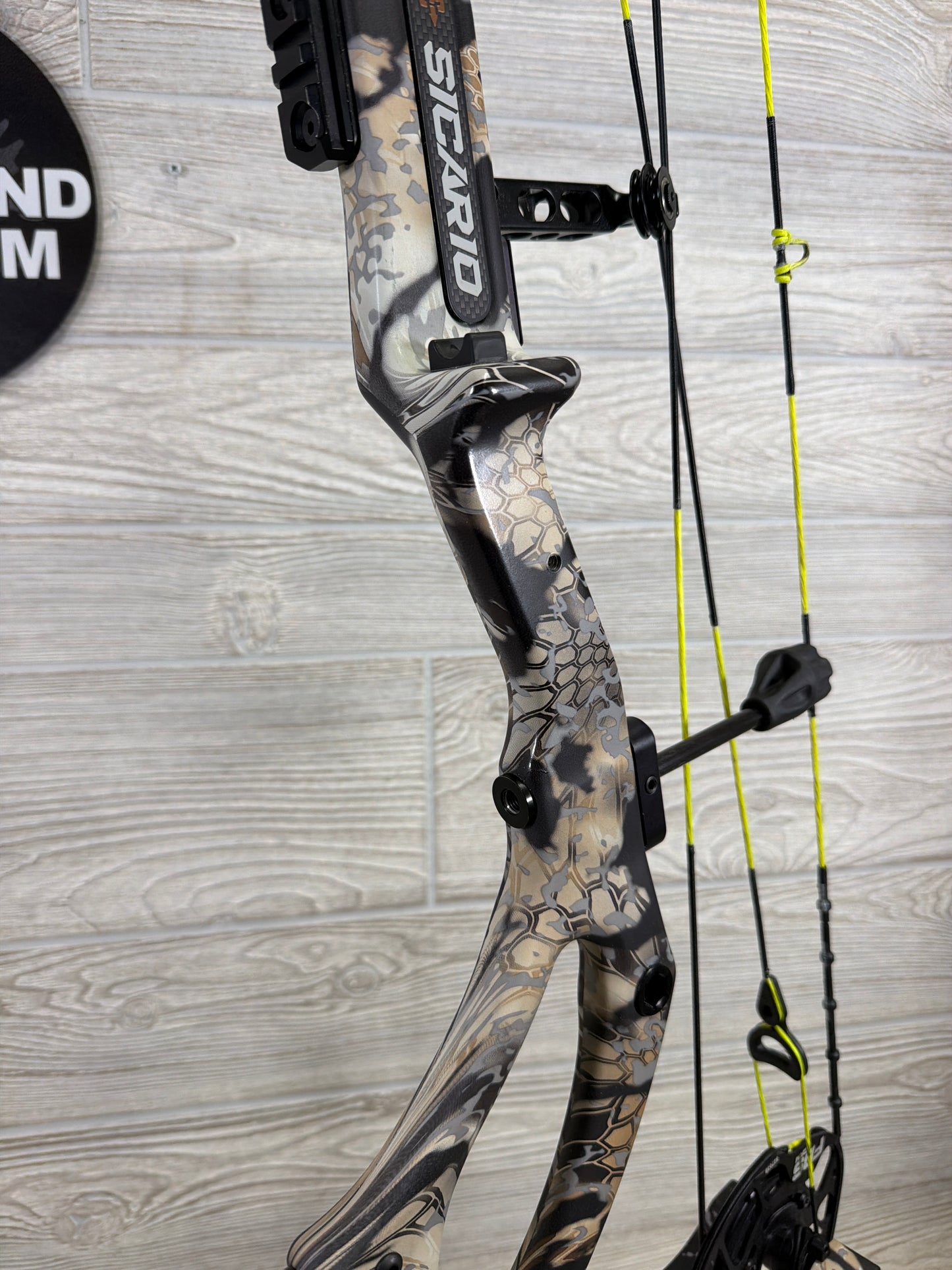 Used PSE Sicario FDS Kryptek Camo Right Handed with custom strings 80#