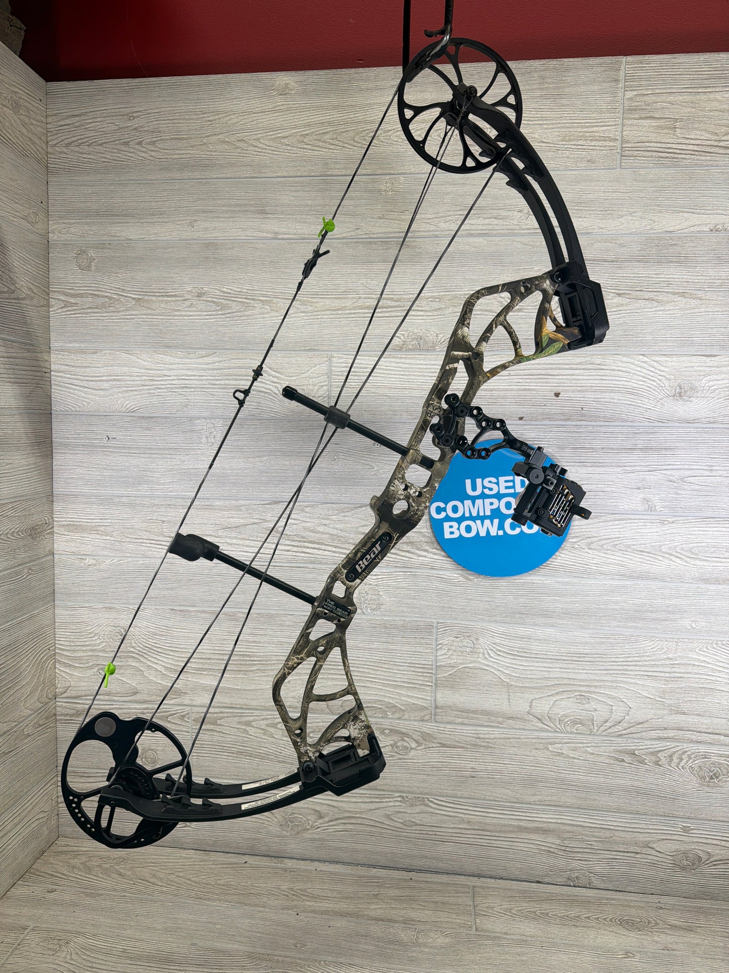 Used Bear Species LD 29.5" 70lb Right Hand Camo Bow w/ Trophy Ridge Sight