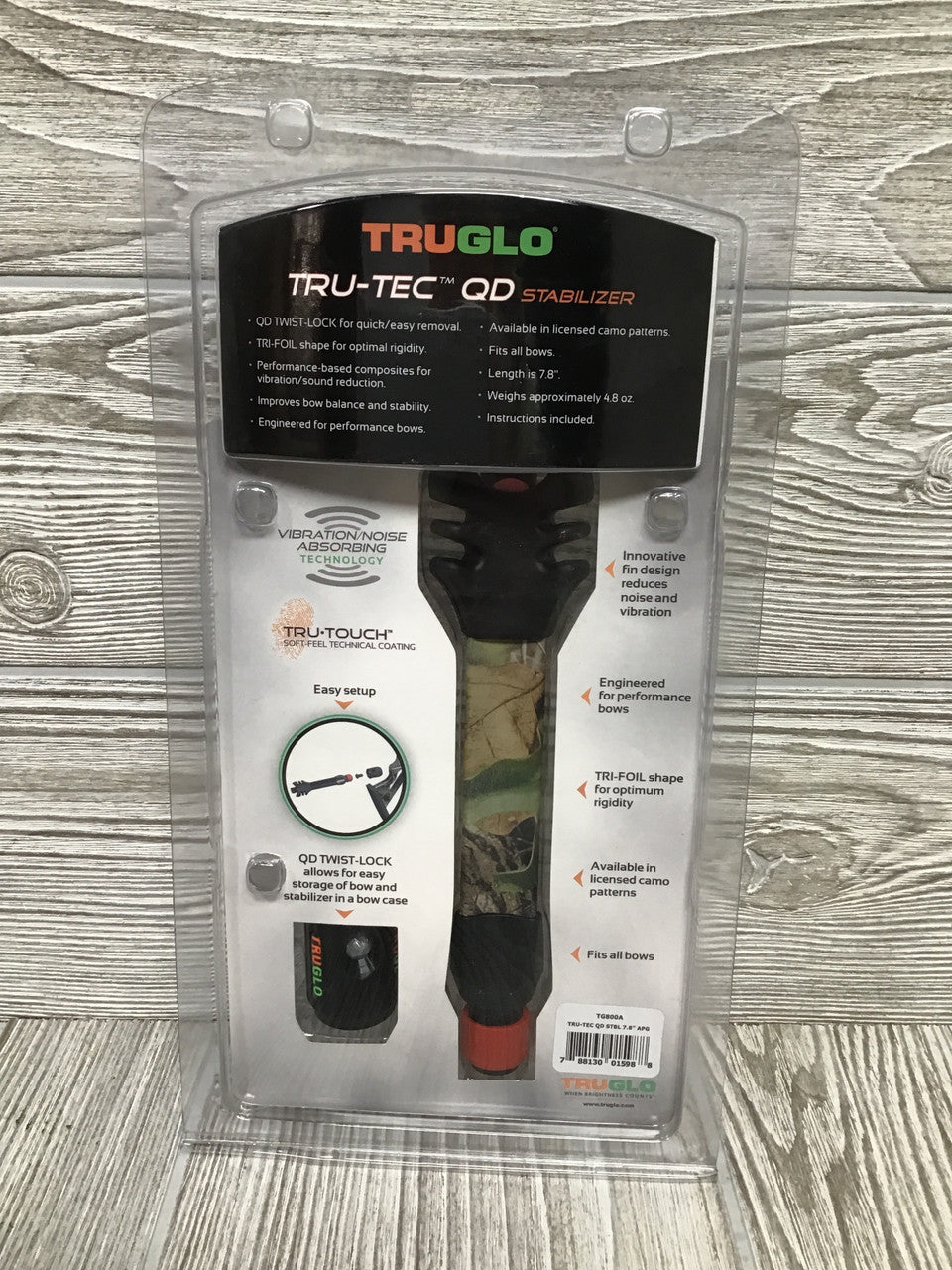 TRUGLO TRU-TEC QD Realtree APG 7.8" Stabilizer