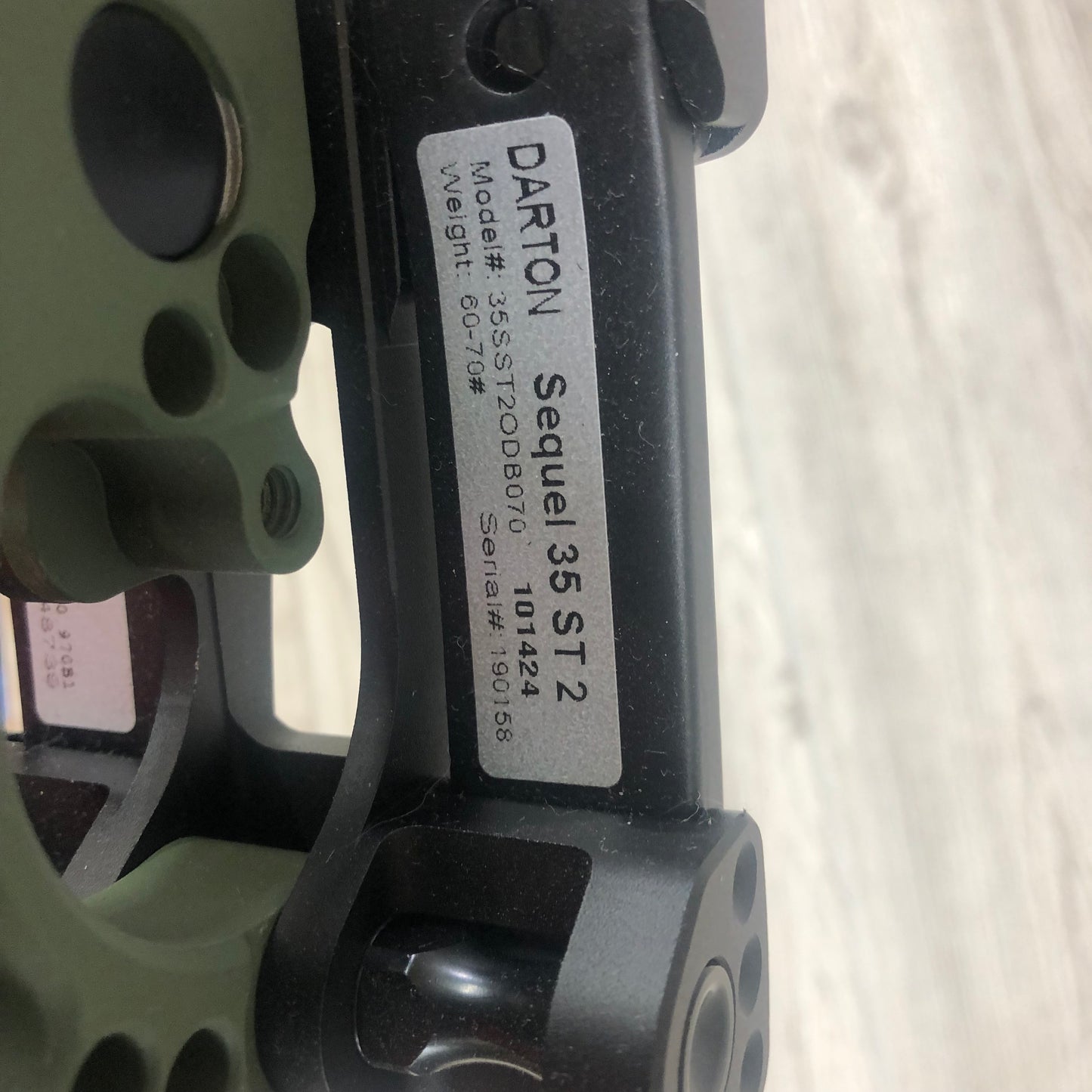 Used Darton Sequel 35 ST2 Right Handed 60-70# Green