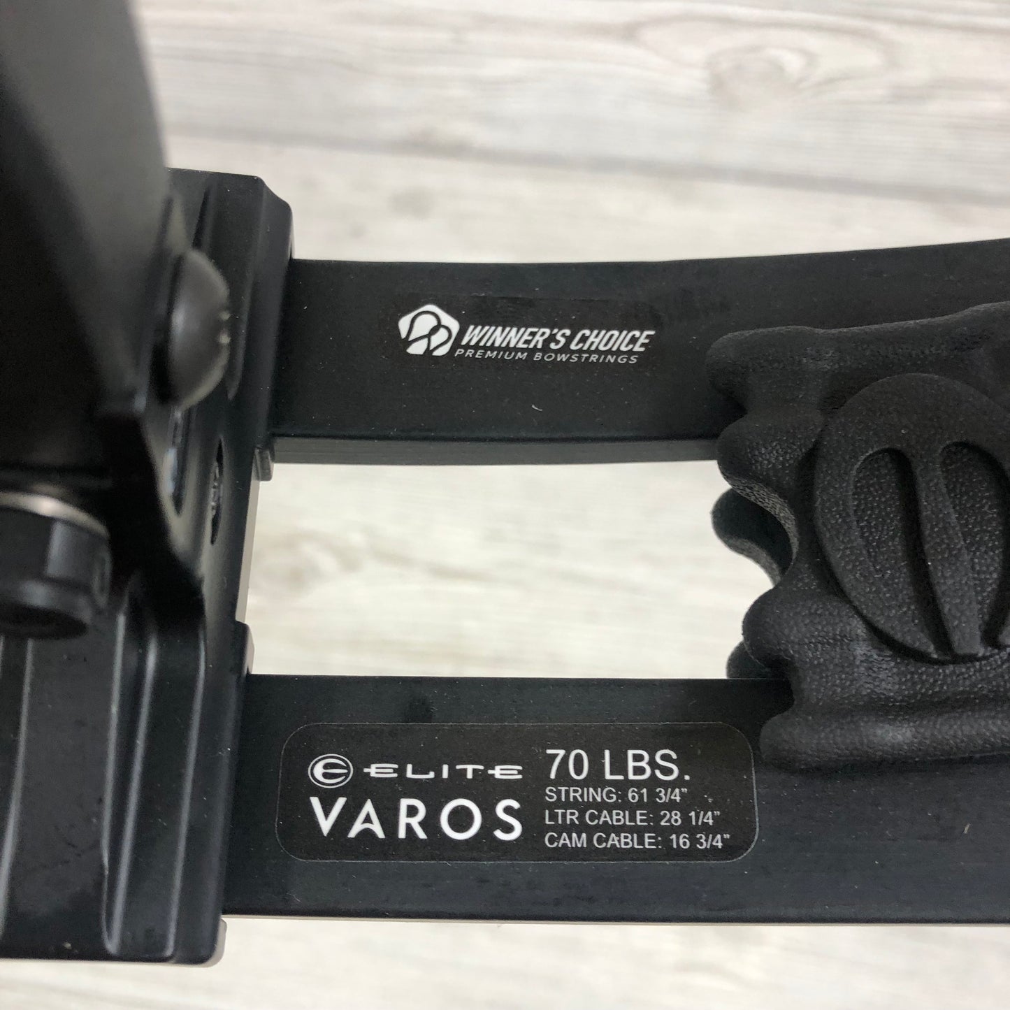 Elite Varos Right Handed 60-70# 25.5-31" Black NEW